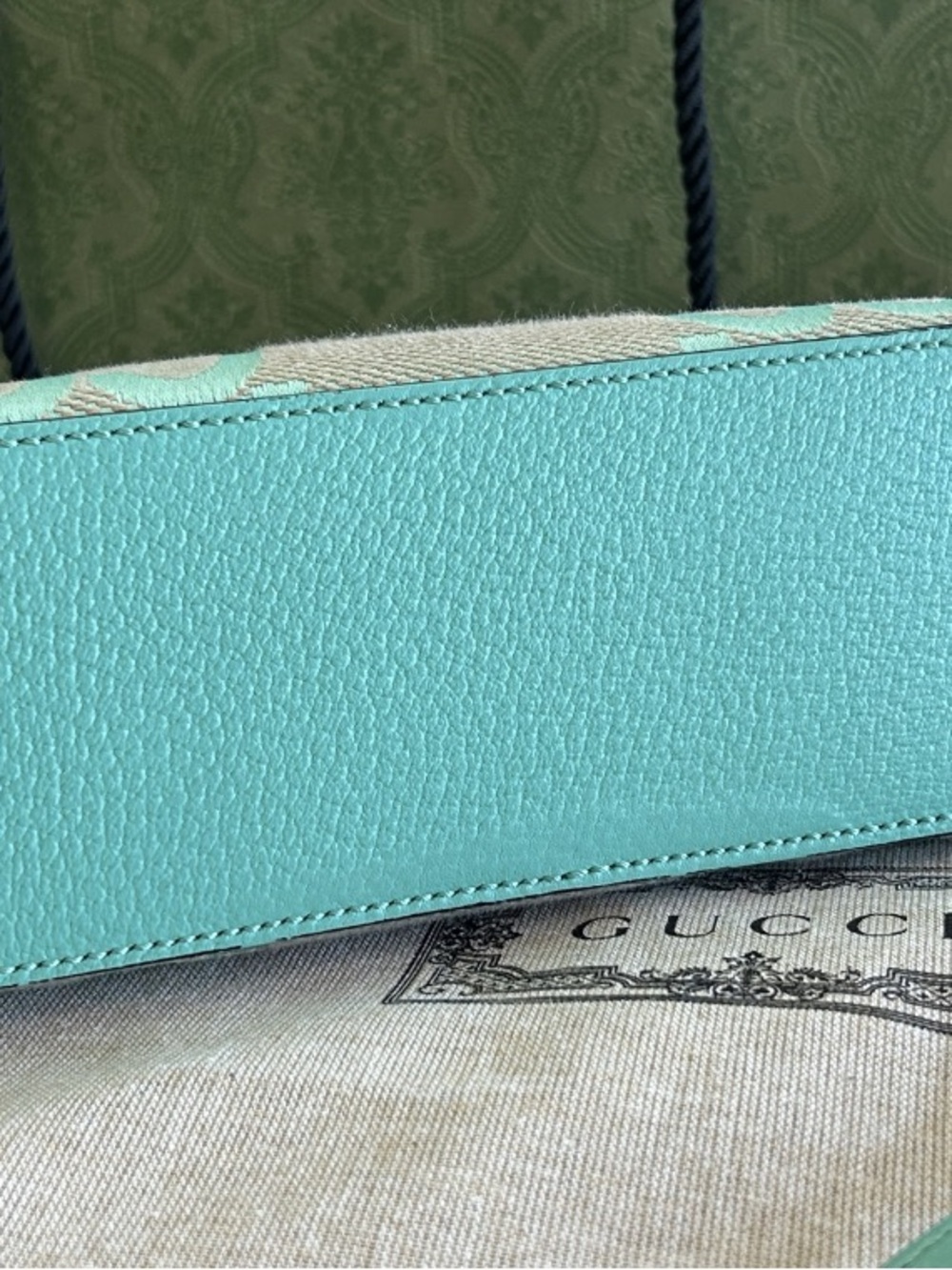 Gucci Mint Green GG Canvas Small Dome Crossbody - Picture 9 of 10